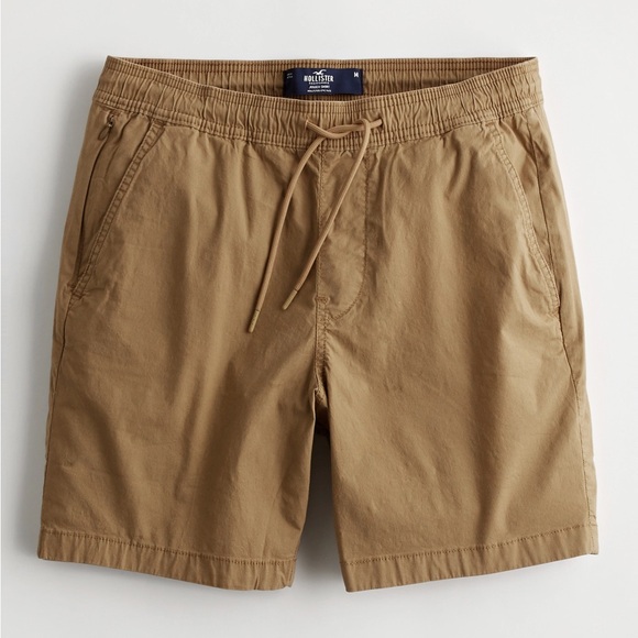 Hollister Epic Flex Men’s Jogger Shorts – Khaki, 6” Inseam, Size M – EUC - Picture 1 of 8